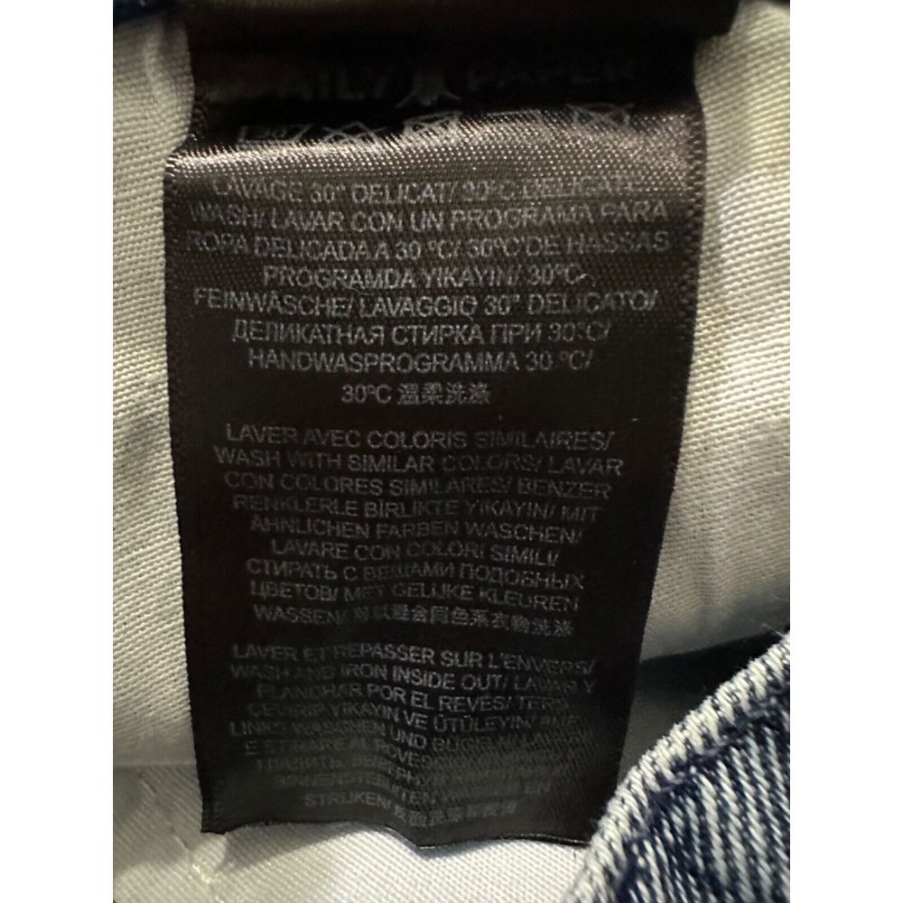 NWT Daily Paper Jeans Denim Glart Pants Size Small 28 X 27 Acid Wash Retro New‎ - Picture 12 of 12